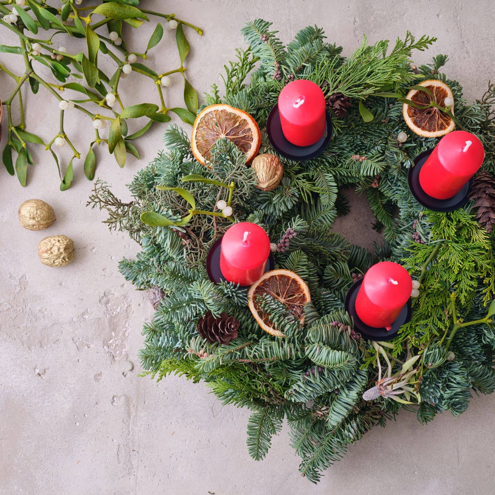 Adventsdeko selber machen wie einen Adventskranz