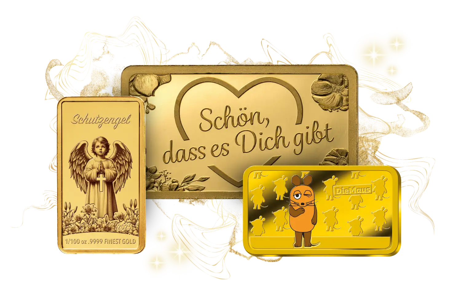 Kleine Goldbarren als Geschenk