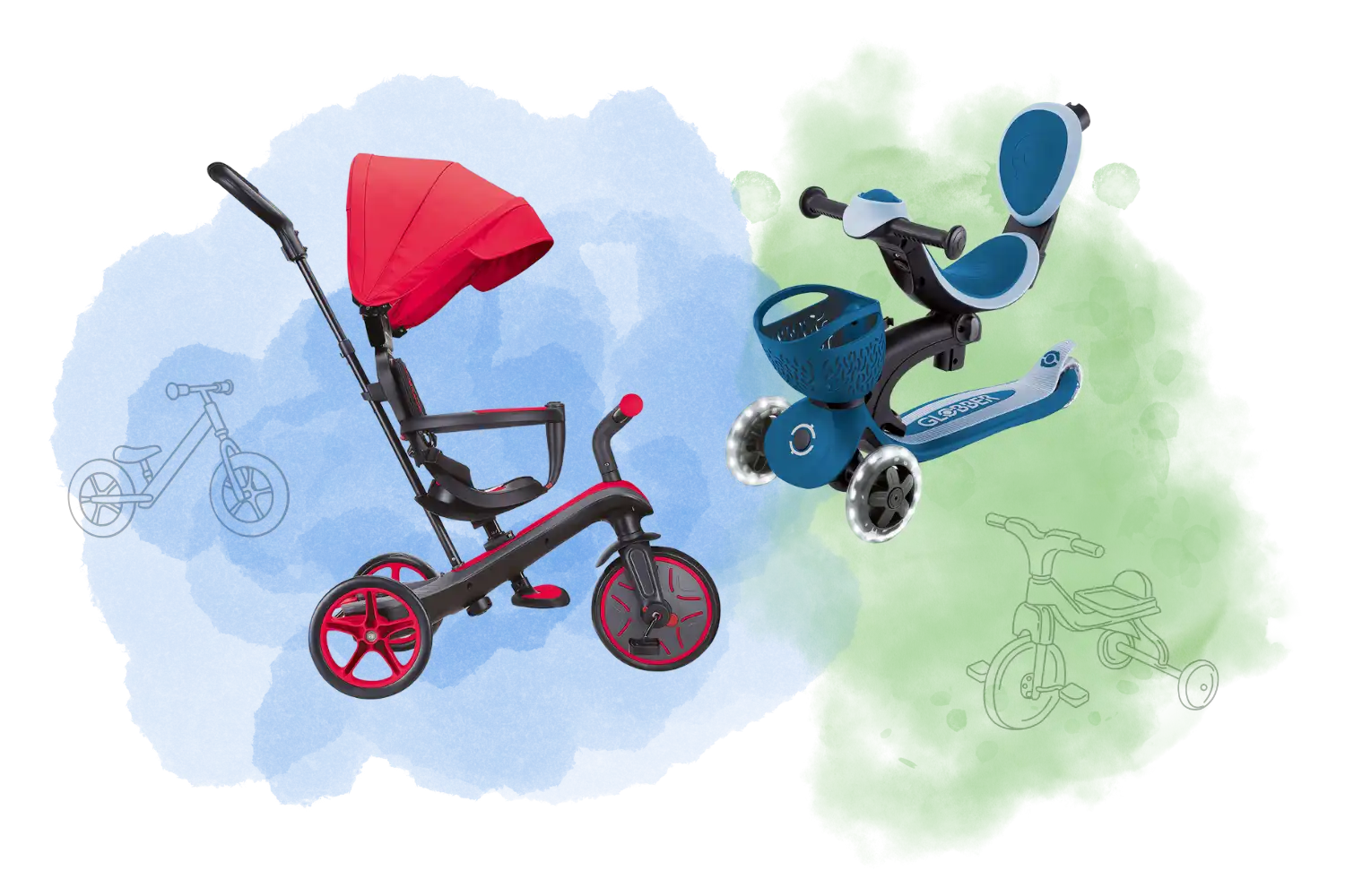 Mitwachsende Kinderfahrzeuge