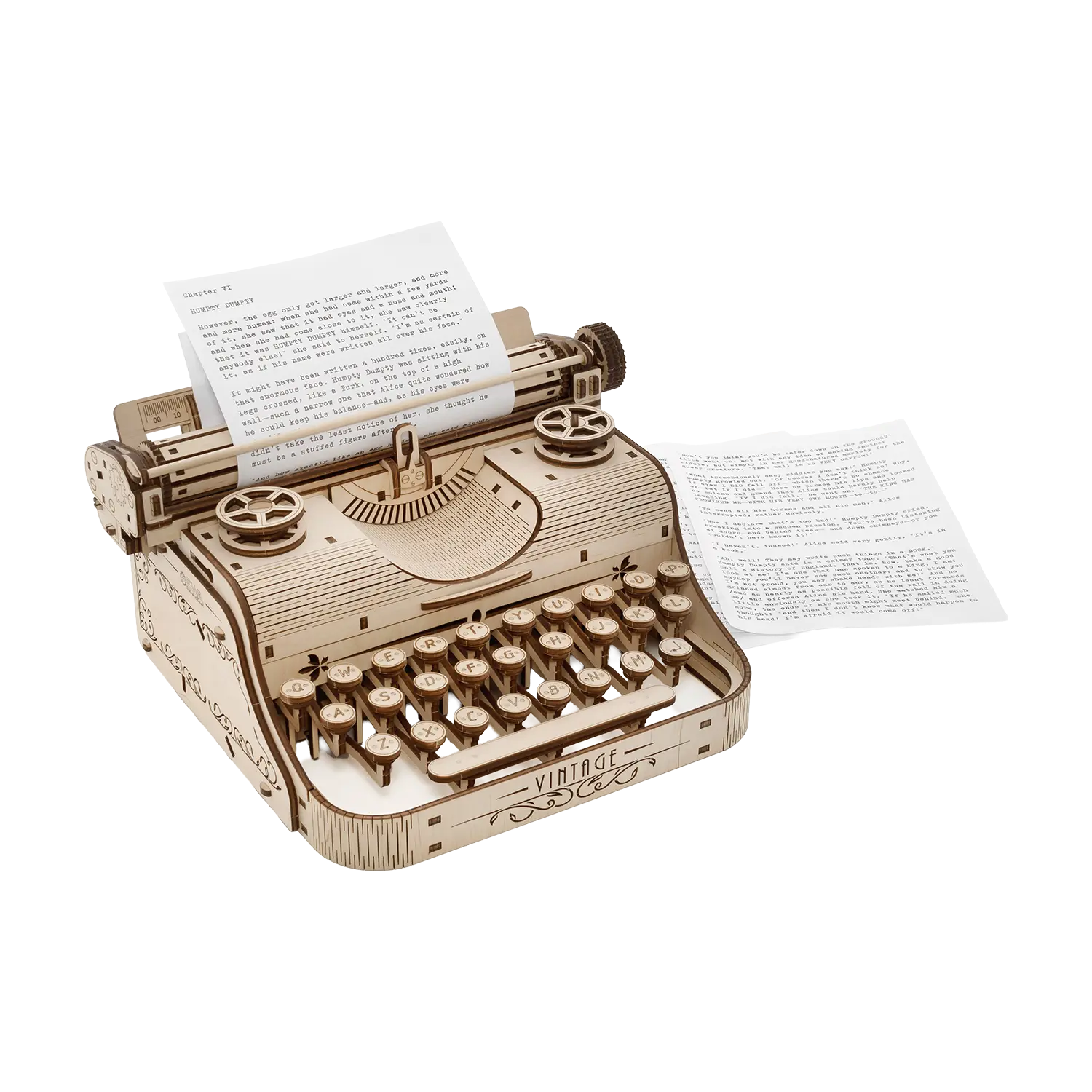 3D-Holzpuzzle Schreibmaschine