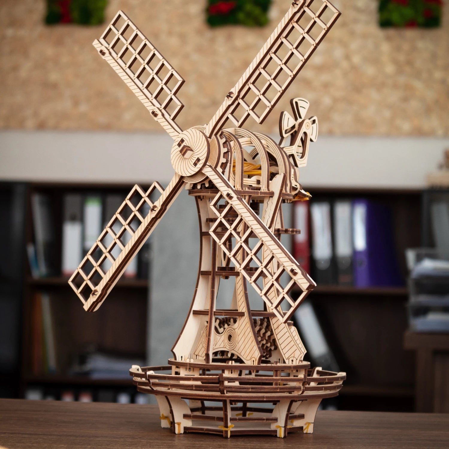 3D Holzpuzzle – Mechanische Windmühle