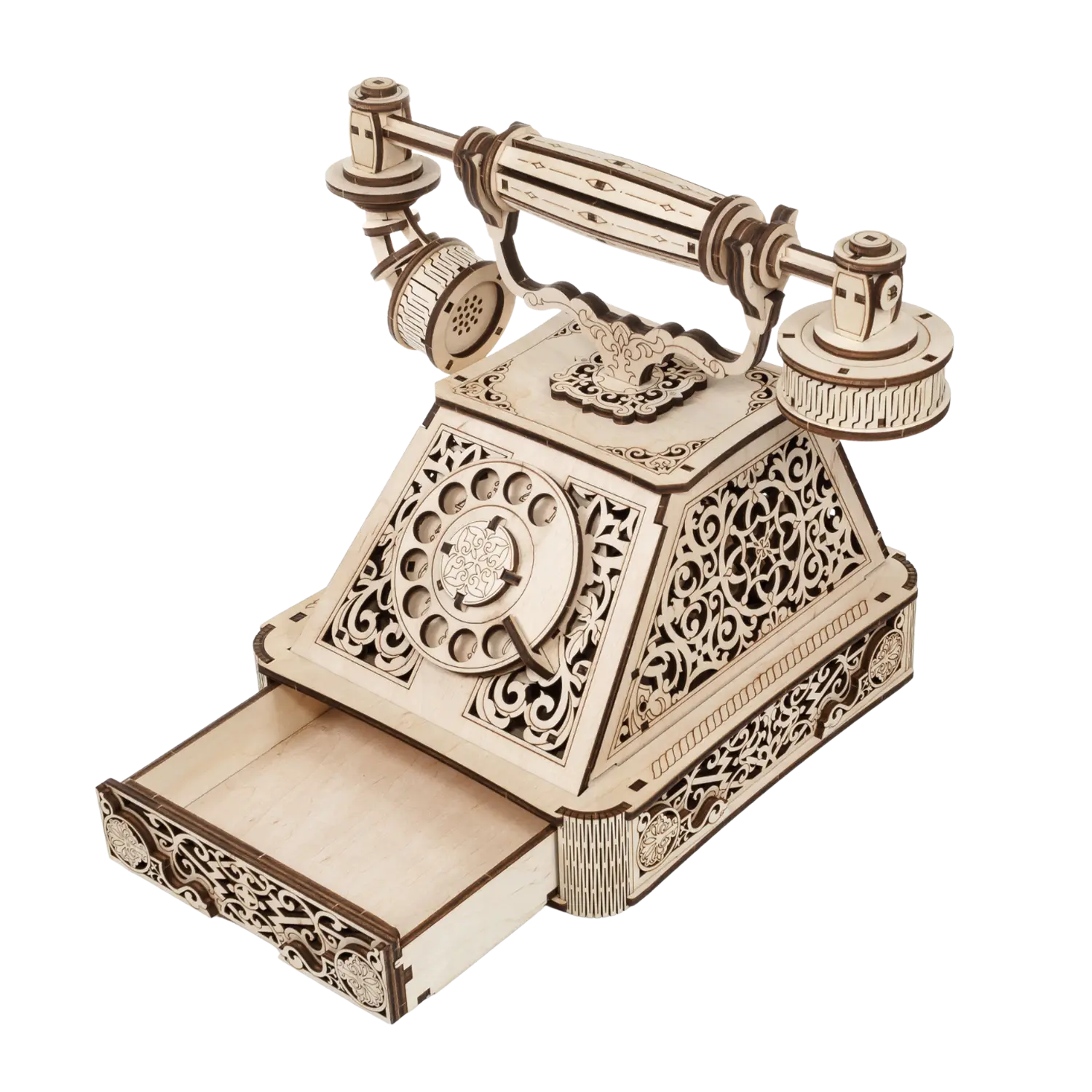 3D-Holzpuzzle Retro Telefon