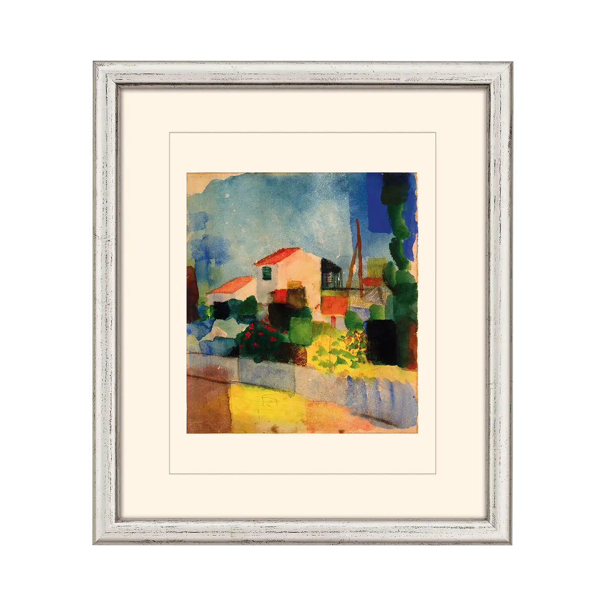 August Macke Bild 'Das helle Haus' (1914)