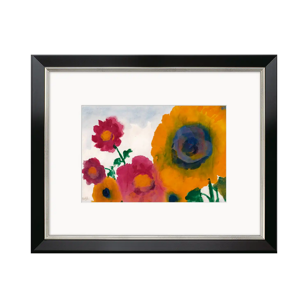 Bild "Rotgelbe Sonnenblume und Sommerblumen" (um 1930)