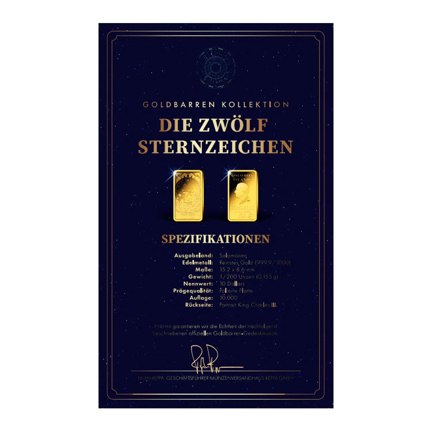 Goldbarren Sternzeichen Fische