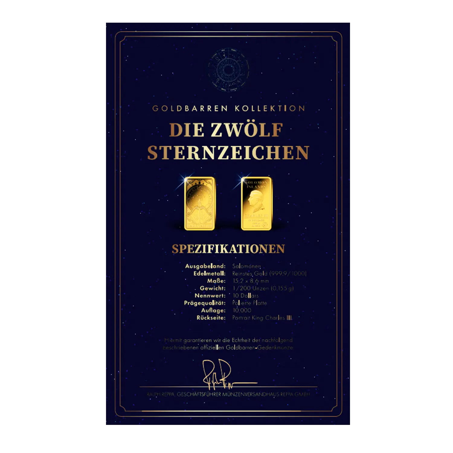 Goldbarren Sternzeichen Schütze