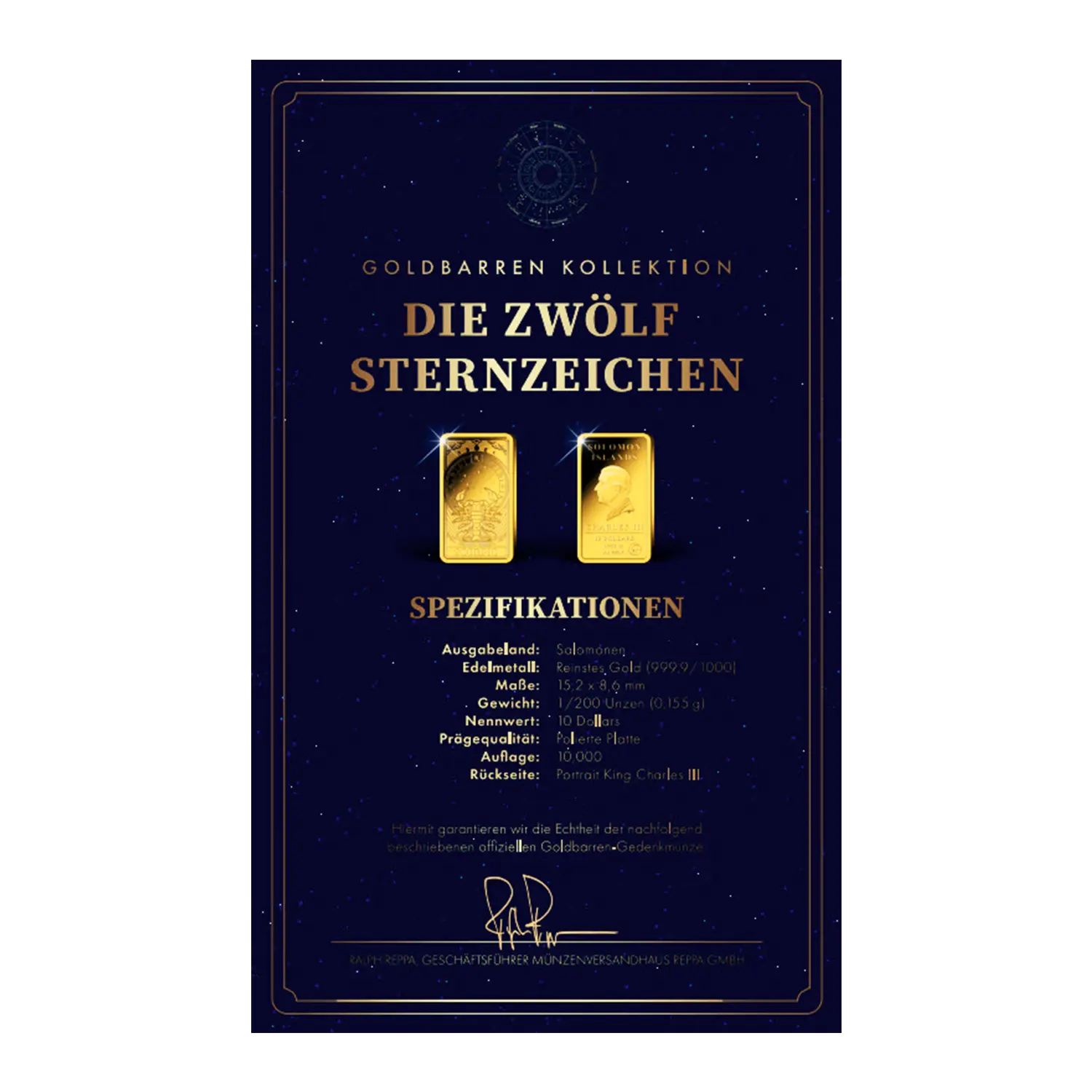 Goldbarren Sternzeichen Skorpion