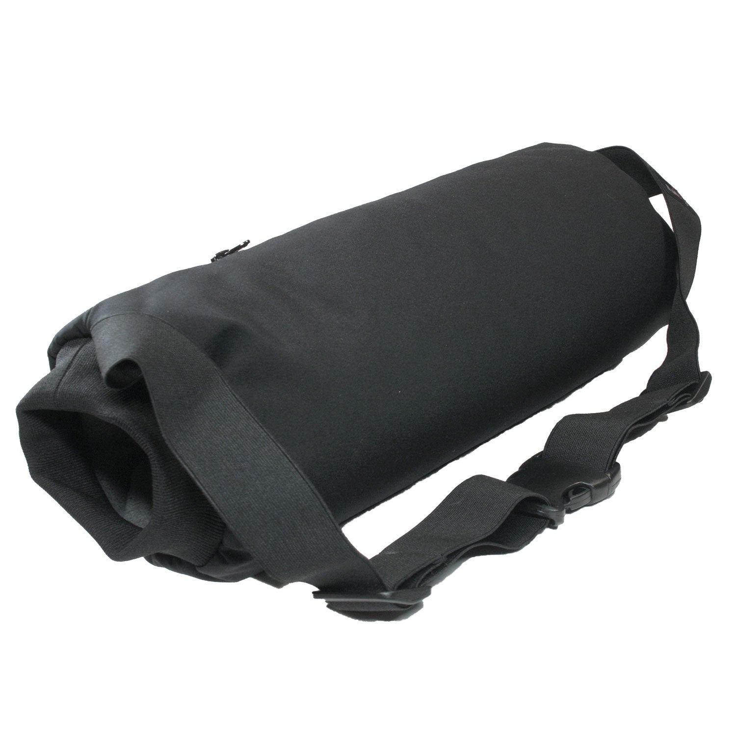 Der Handwärmer Muff in Schwarz ist für Outdoor-Aktivitäten konzipiert und verfügt über verstellbare Riemen und einen Schnallenverschluss. Er ist die perfekte zylindrische Tasche für unterwegs mit flexiblem Material und kompakter Größe – ideal für Abenteuerlustige.