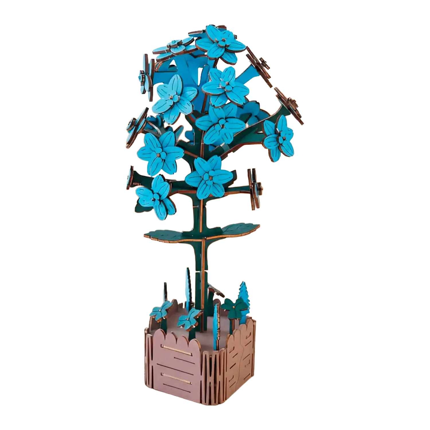 3D-Holzpuzzle 2er Set Veilchen & Hyazinthe