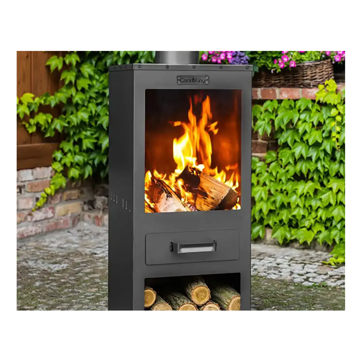 Vorteilsaktion: Gartenofen Delaware mit Kuscheldecke