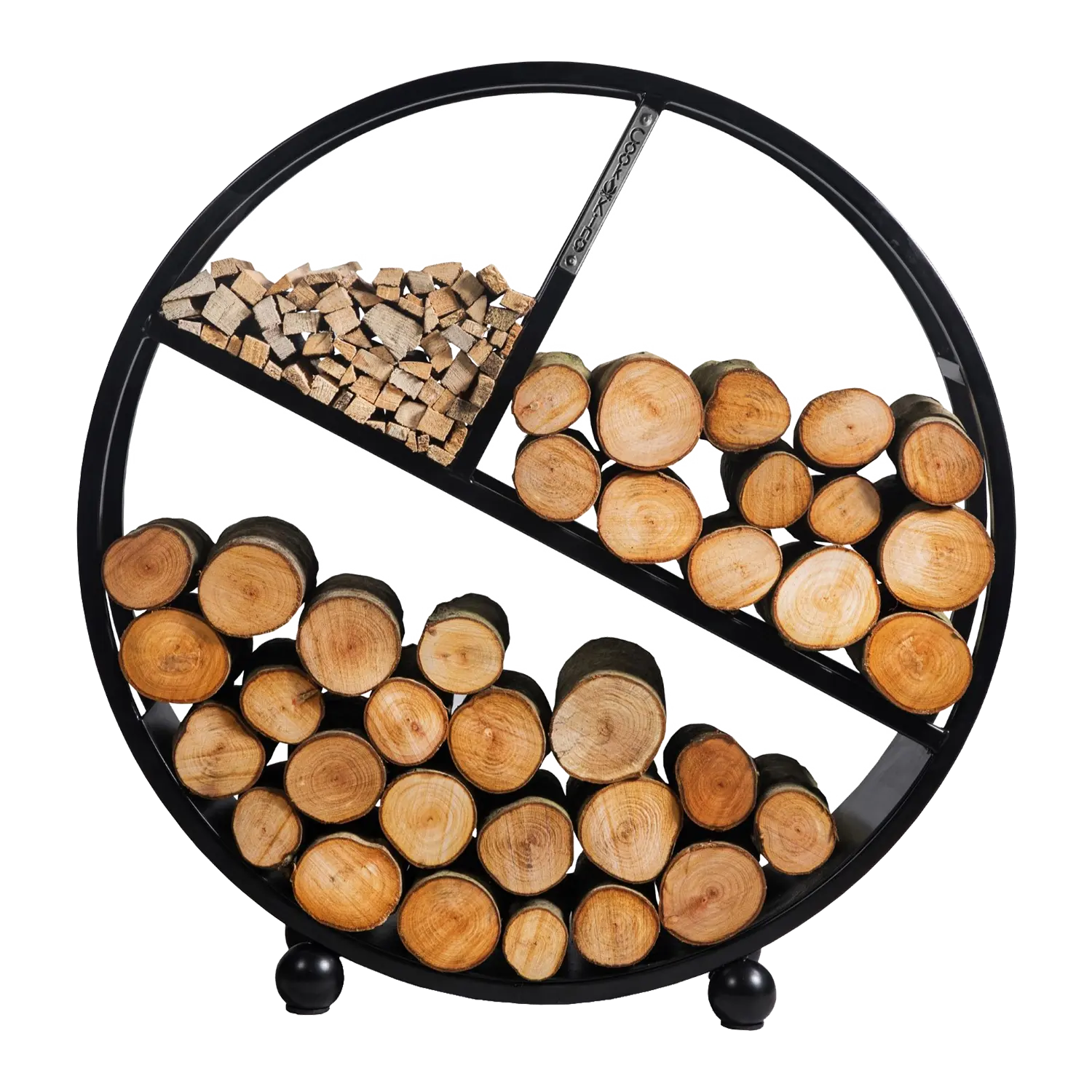 Kaminholzregal Kalifornien rund