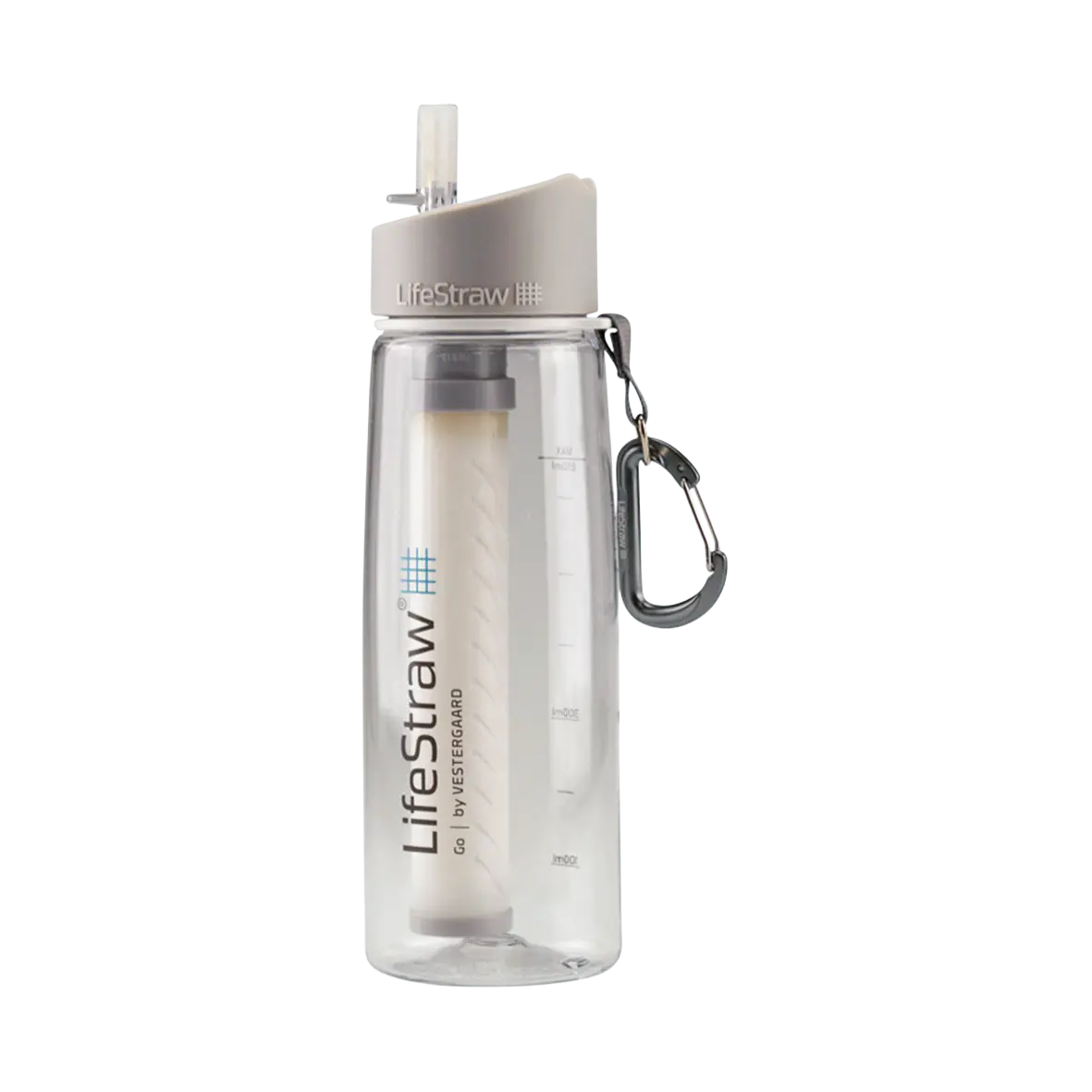 Eine Wasserflasche mit Filter ( LifeStraw GO2 )