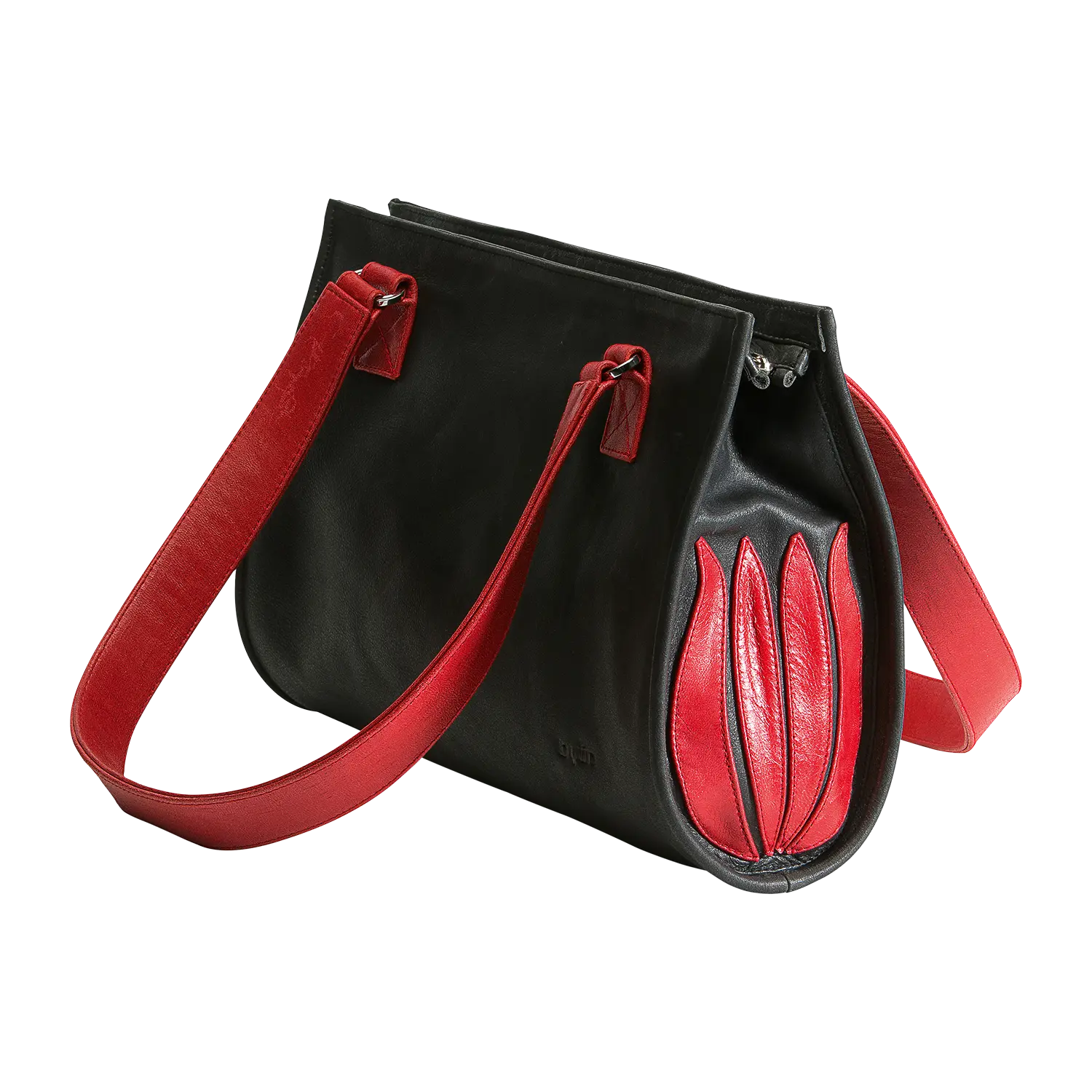 Handtasche "Black and Red Tulip"