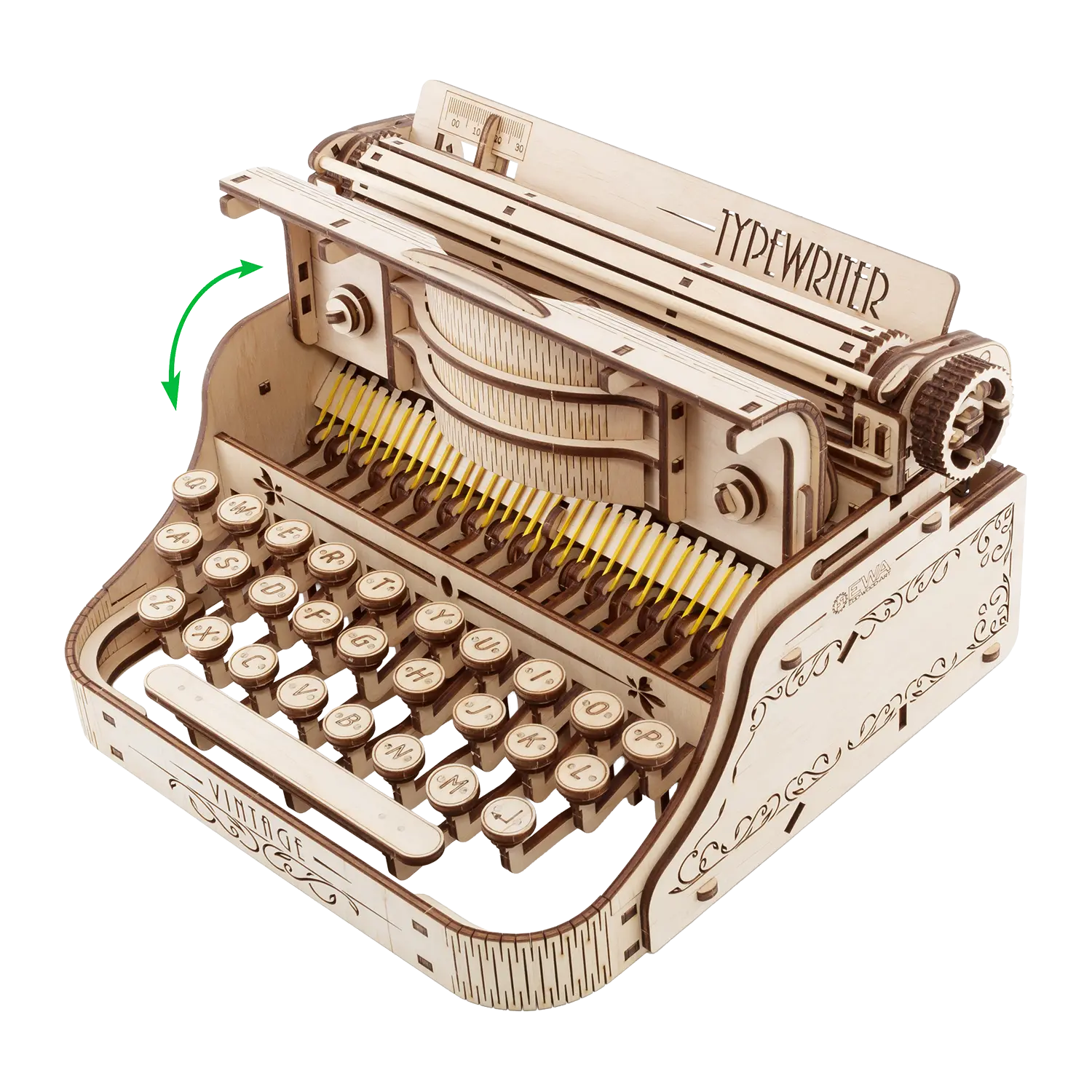 3D-Holzpuzzle Schreibmaschine