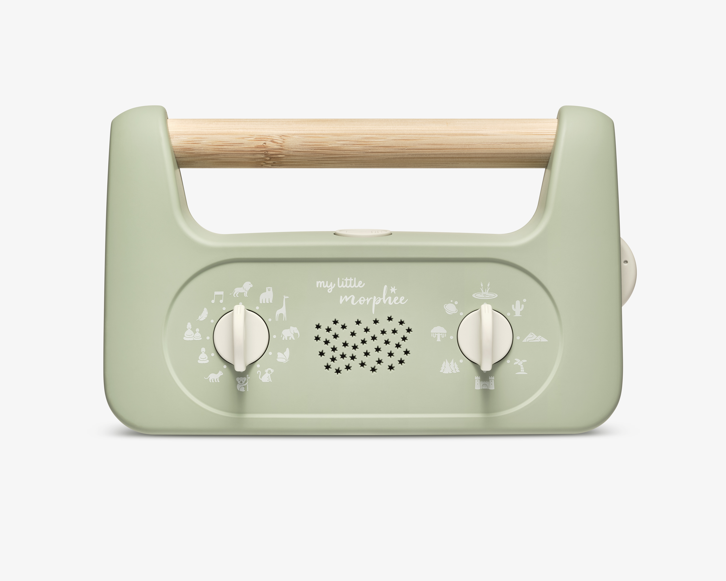 Mein kleiner Morphée - Einschlafhilfe für Kinder, grüne Radio-Optik, tragbar.