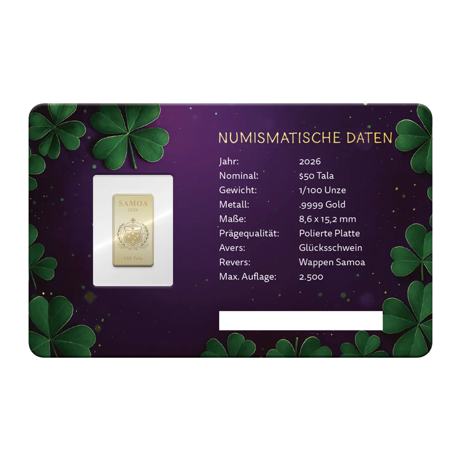 Goldbarren Glücksschwein