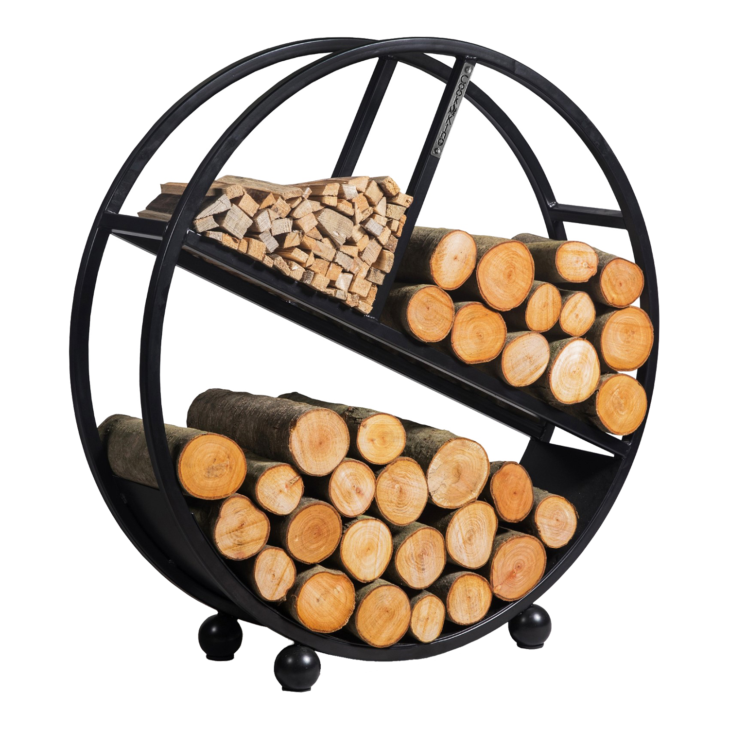 Kaminholzregal Kalifornien rund