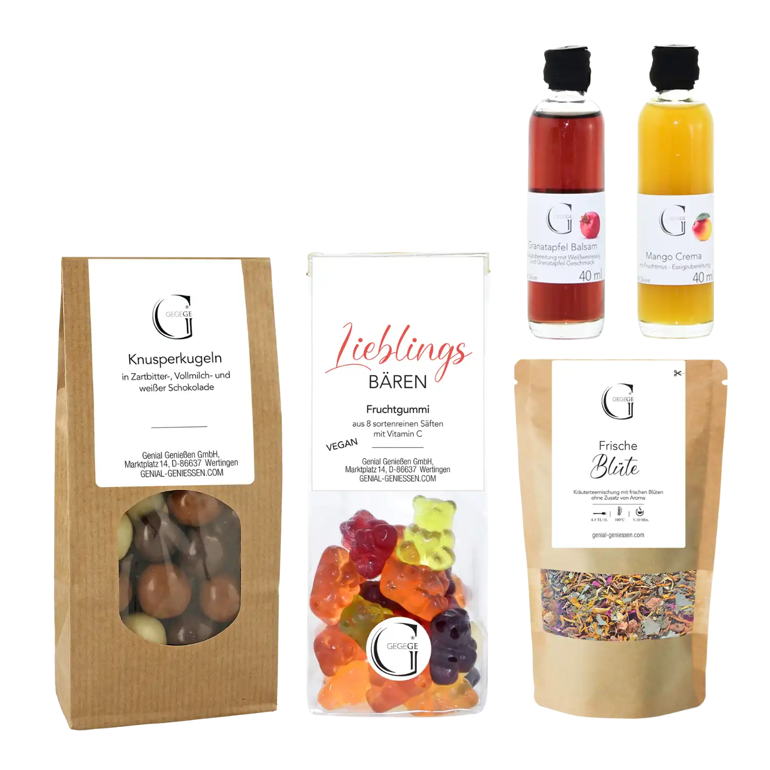 Inhalt des Geschenkset Volltreffer