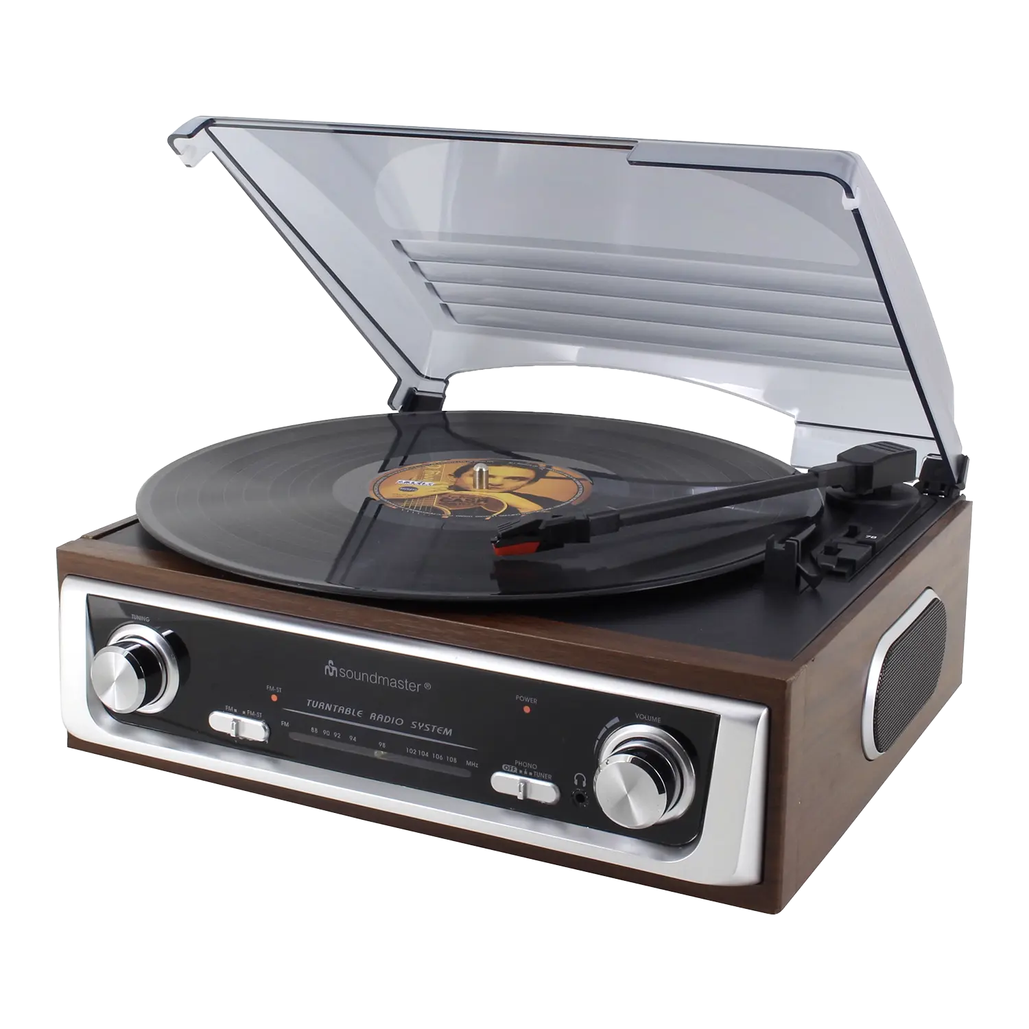 Retro Plattenspieler mit UKW-Stereoradio