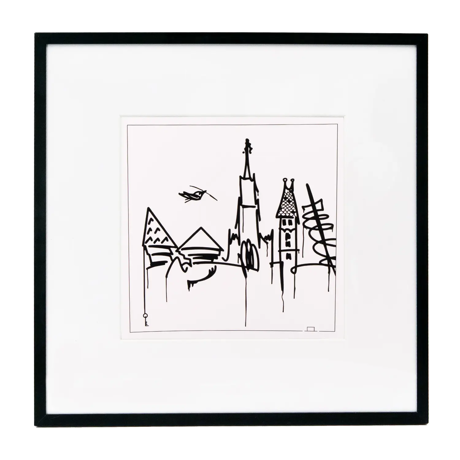 Kunstdruck Ulm Skyline