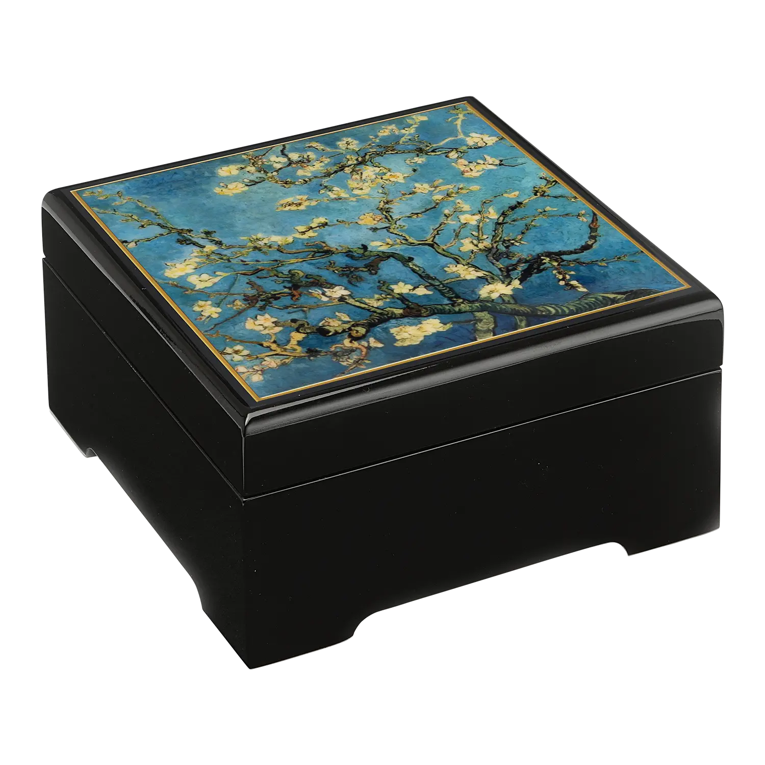 Musik-Schmuckbox "Blühende Mandelbaumzweige" (1890)