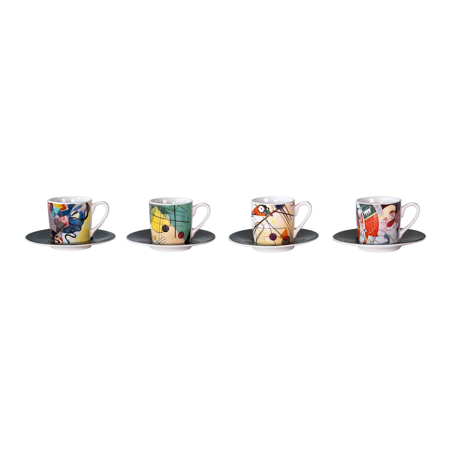 Espressostassen mit Künstlermotiven im Set