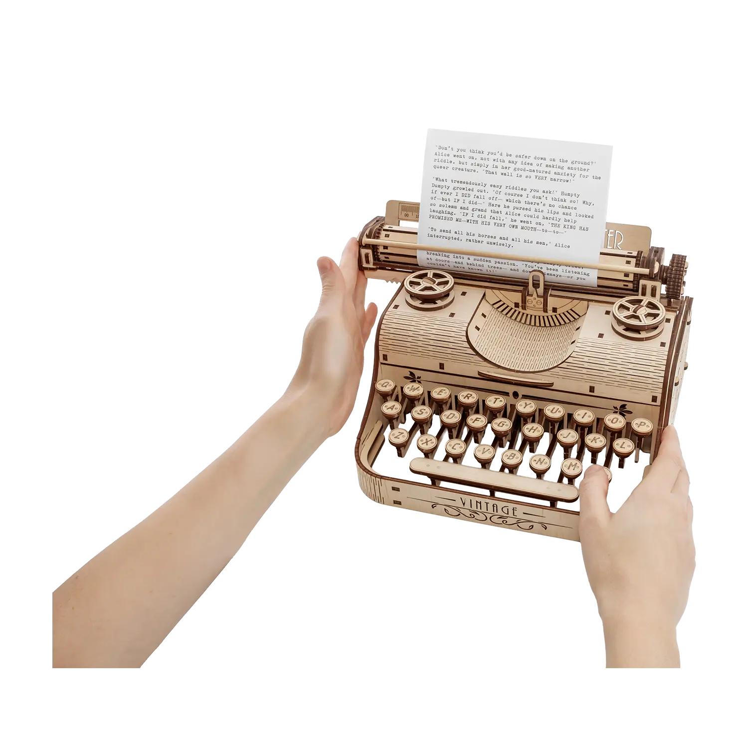 3D-Holzpuzzle Schreibmaschine