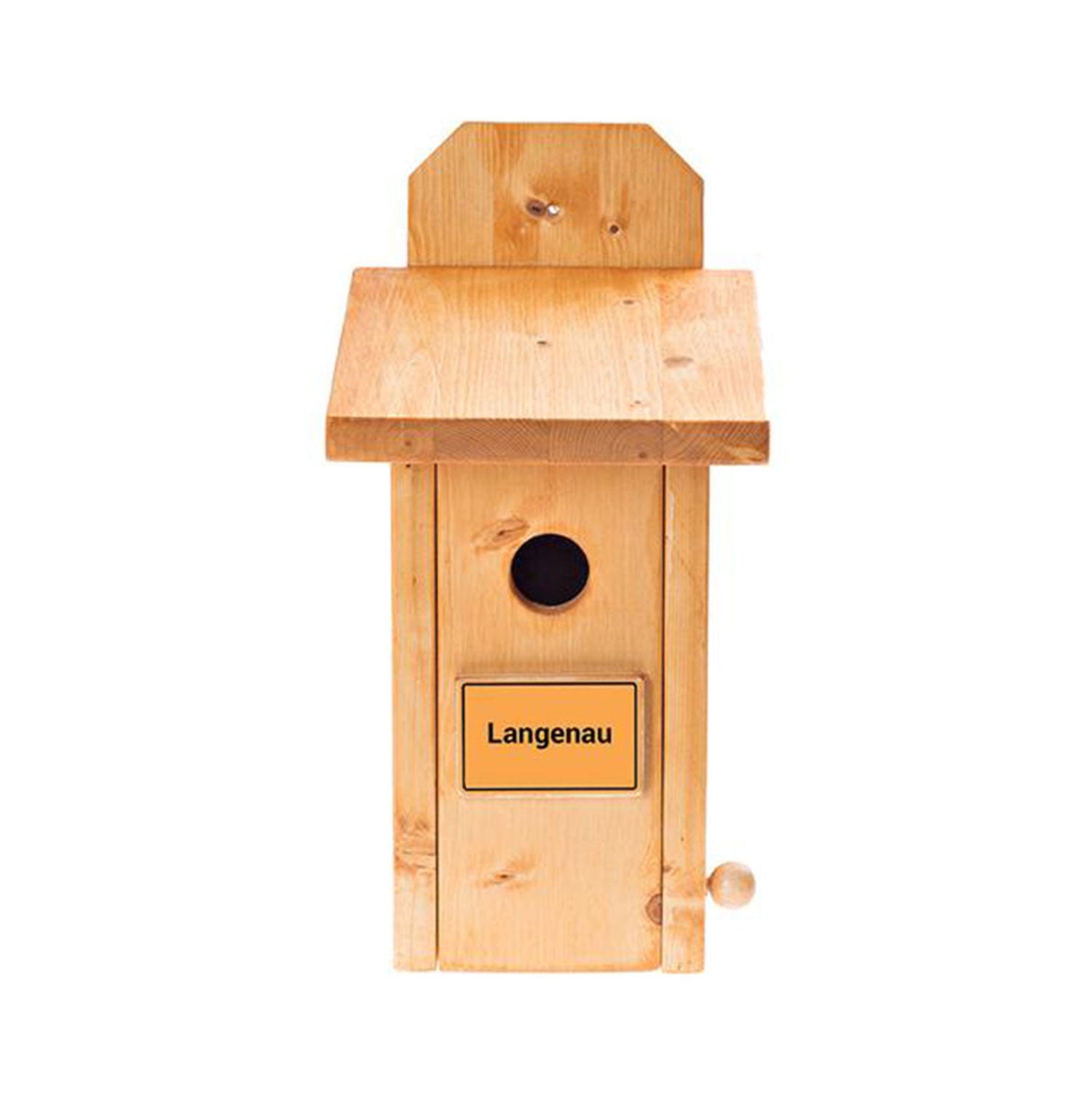 Vogelhaus mit Ortsname Langenau