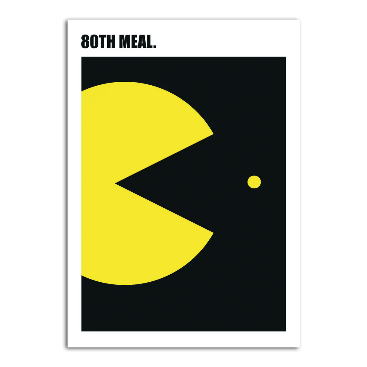 Wandbild 80th Meal von Julian Danner, gelber Kreis vor Schwarz