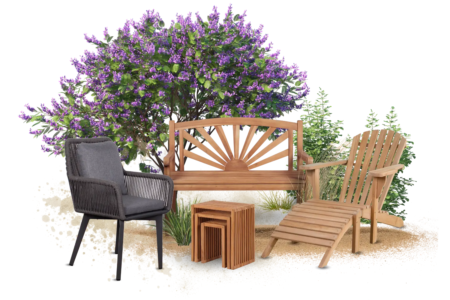 Gartenmöbel aus Holz kaufen (wetterfest) für Ihre grüne Oase