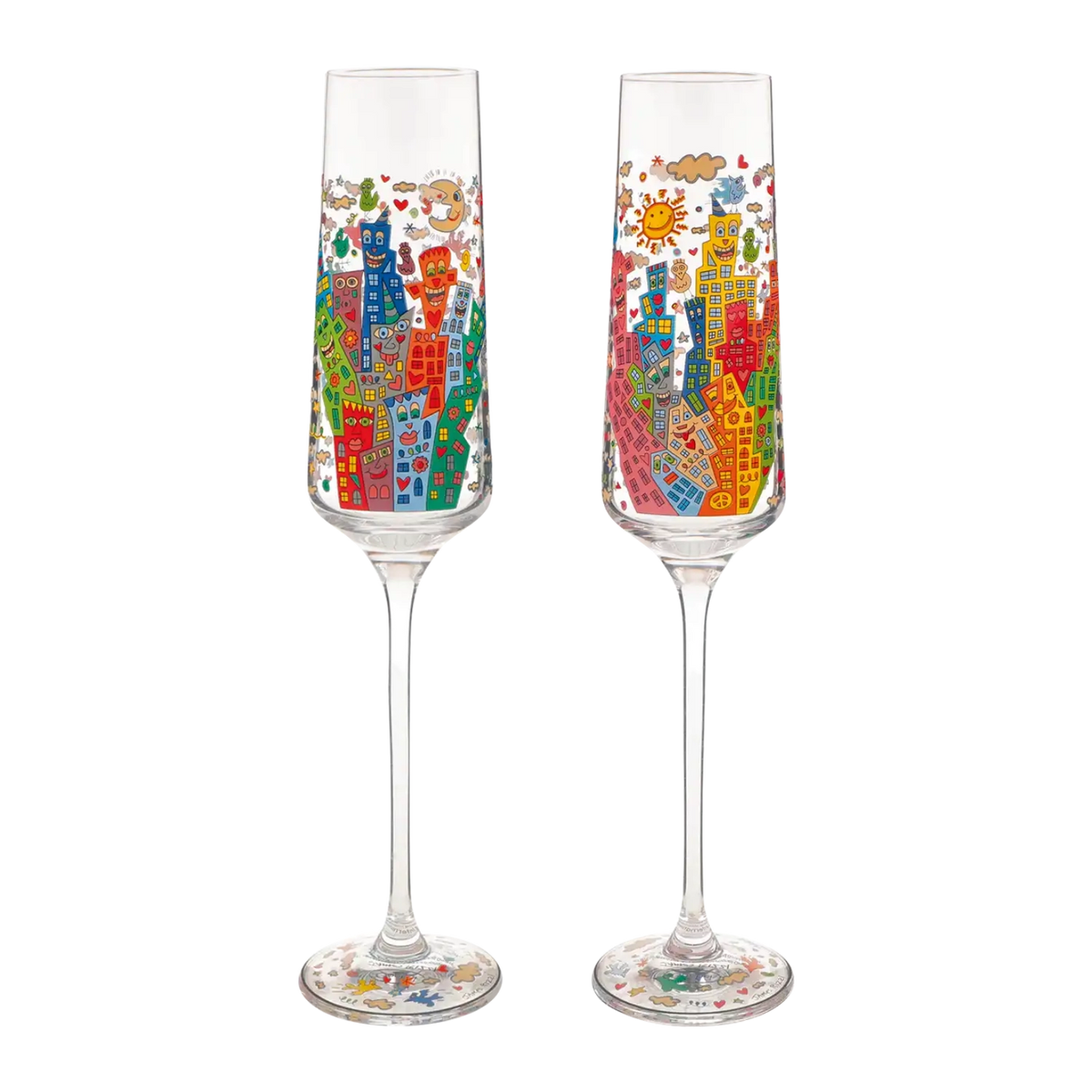 2 Sektgläser mit Künstlermotiven "My New York City" im Set