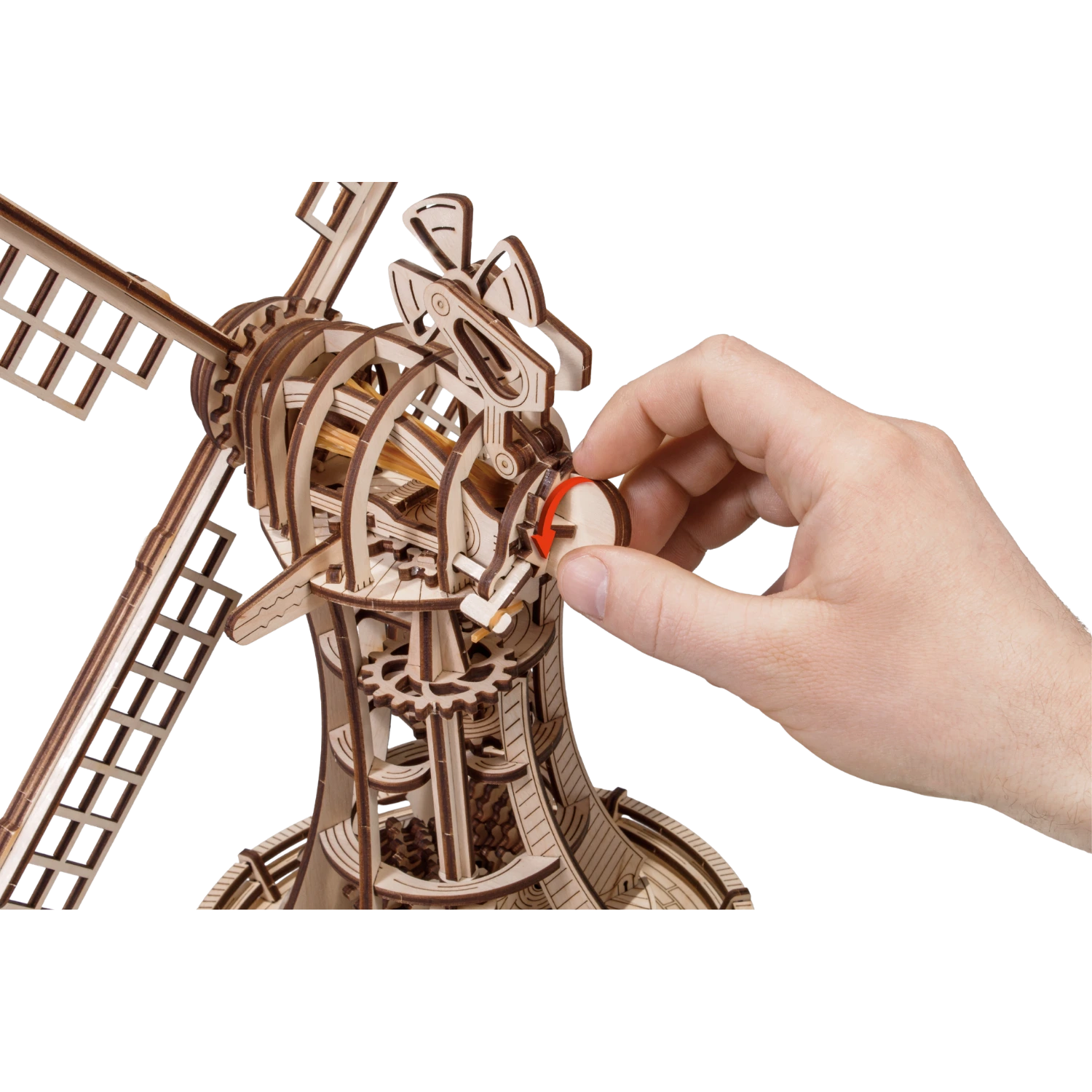 3D Holzpuzzle – Mechanische Windmühle