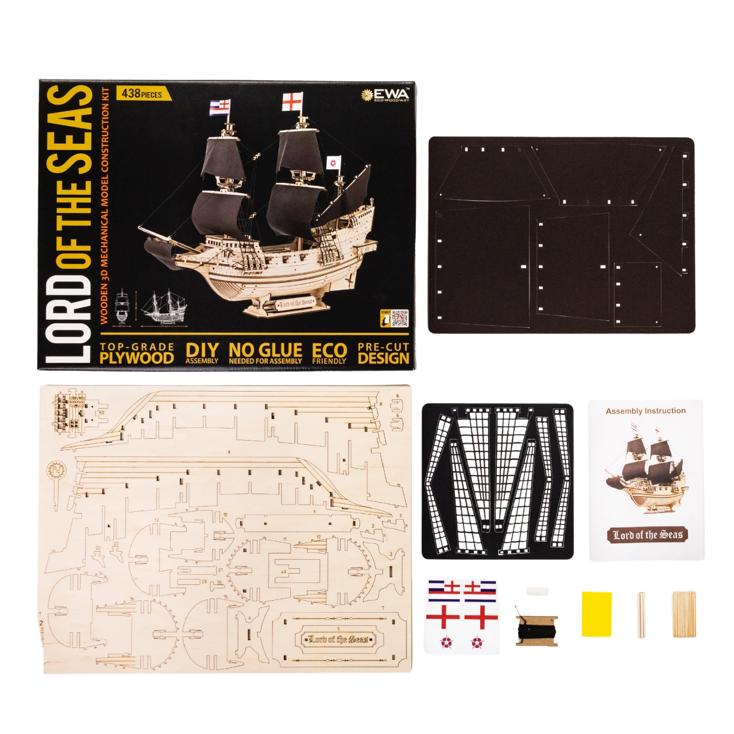 3D-Holzpuzzle Segelschiff Lord of the Seas