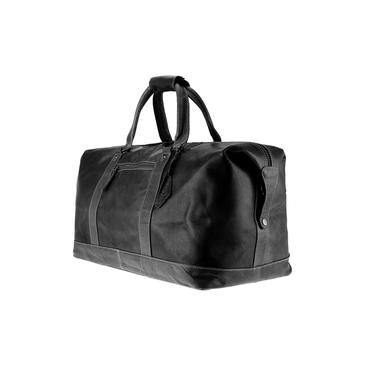 Weekender aus Leder Alabama von Alpenleder in Ebenholz