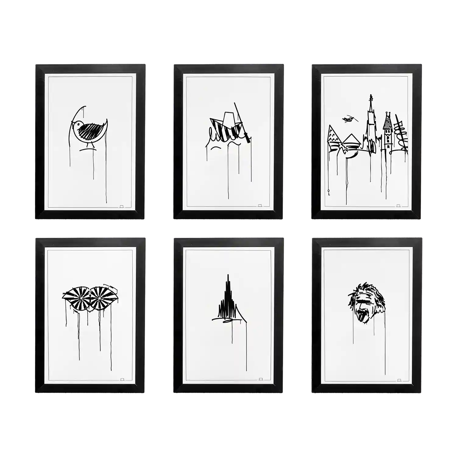 Postkarten Kunstdrucke 6er Set