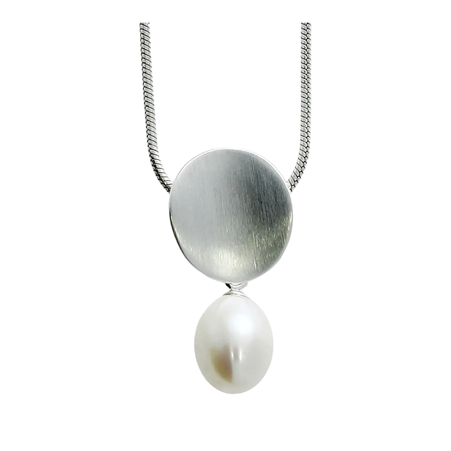 Anhänger Silber mit Süßwasserperlen-Tropfen inkl. Kette