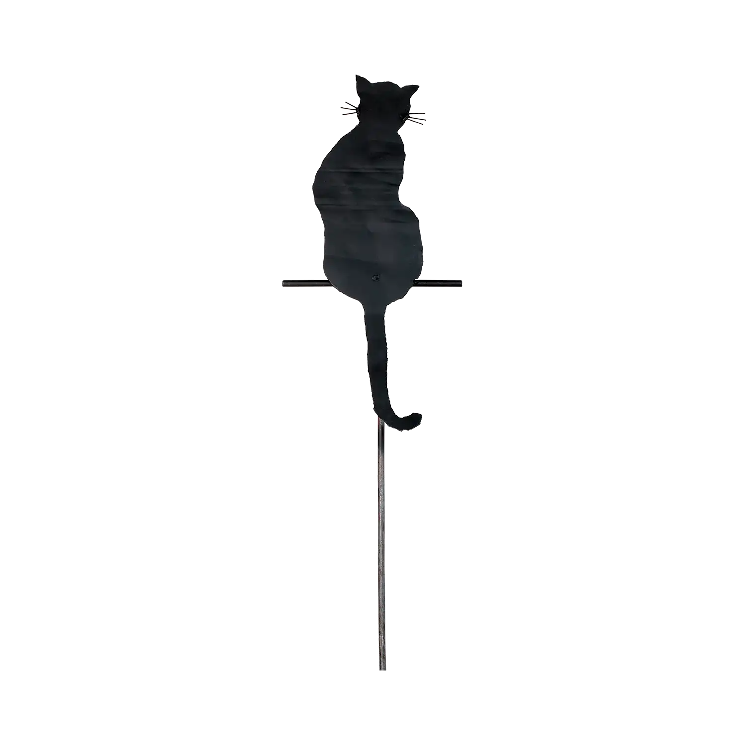 Gartenstecker Silhouette 'Sitzende Katze'