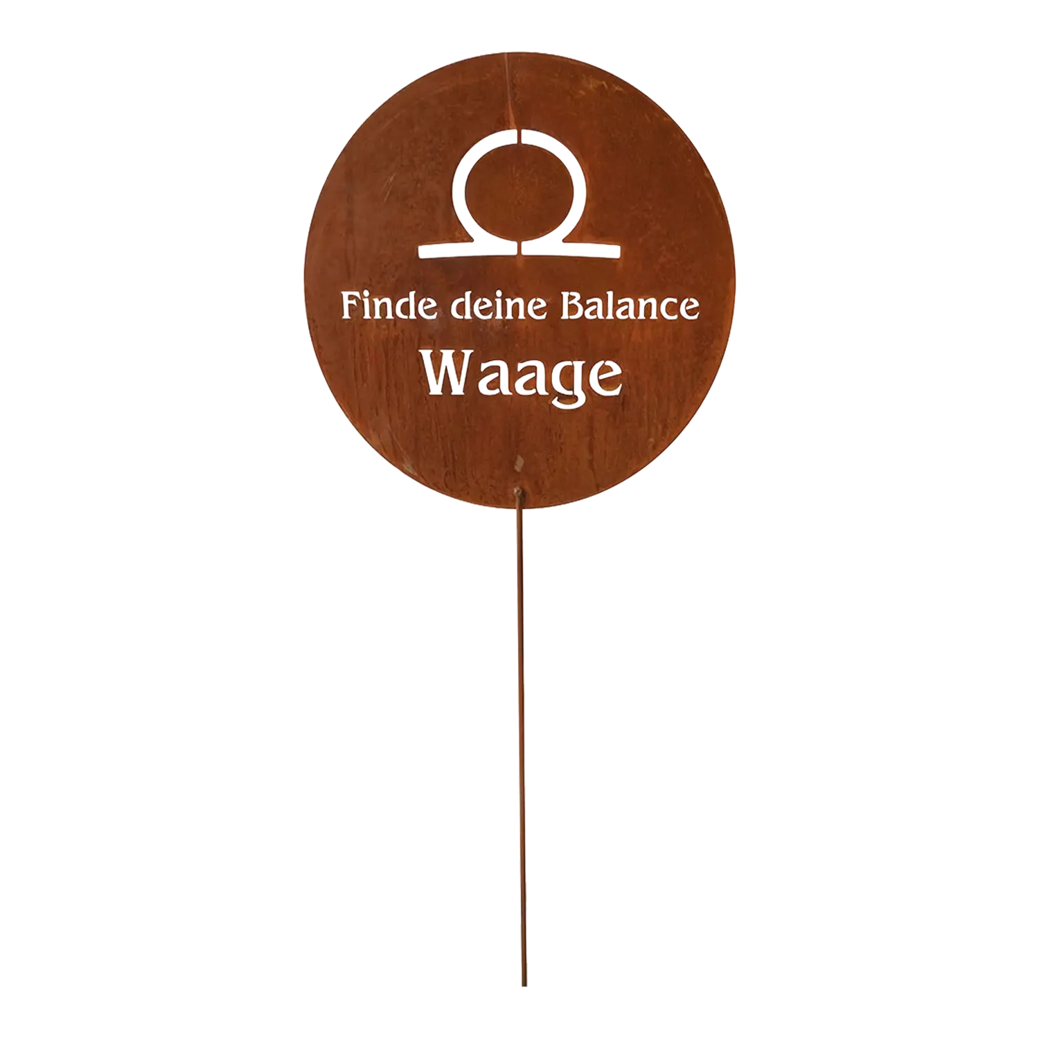 Gartenstecker Sternzeichen Waage Edelrost Geschenk