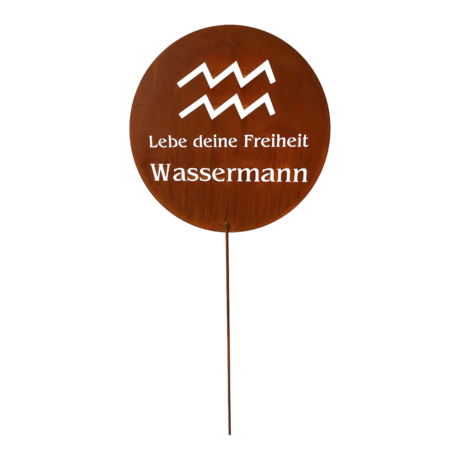 Gartenstecker Sternzeichen Wassermann Edelrost Geschenk