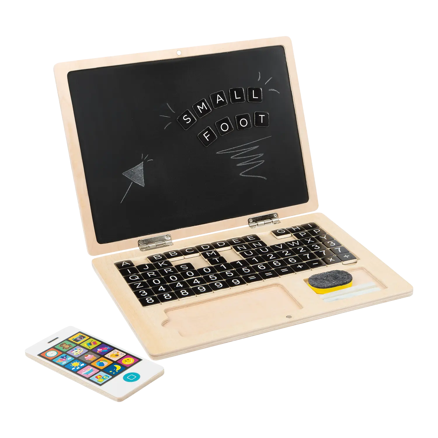 Holz Laptop mit Magnettafel