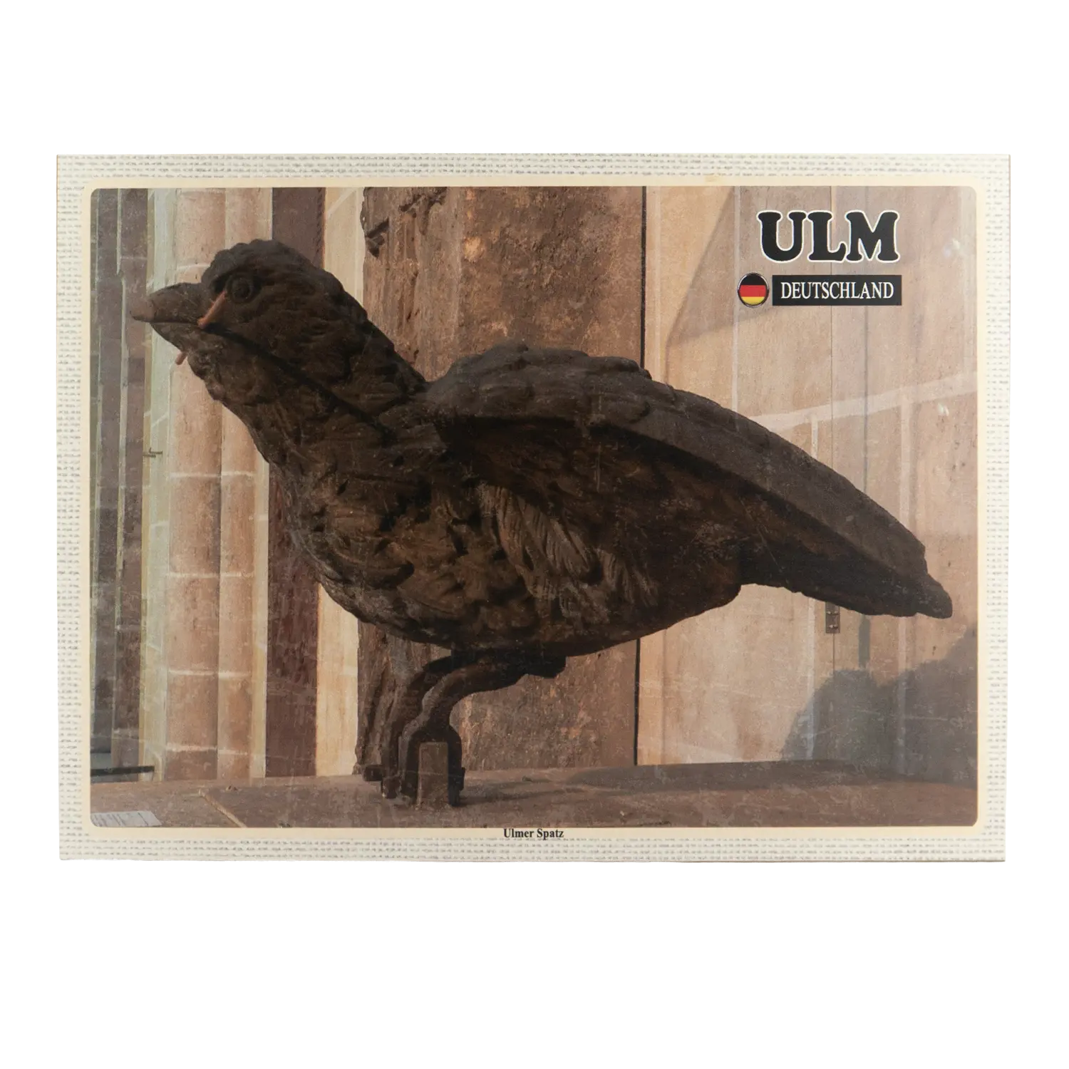 Holzschild Ulmer Spatz