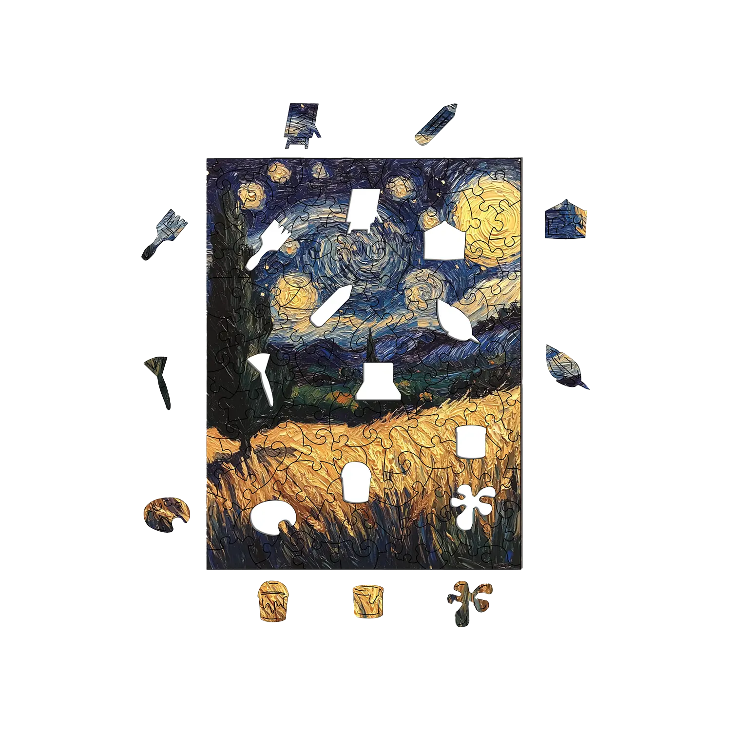 Diorama mit Puzzle Van Gogh