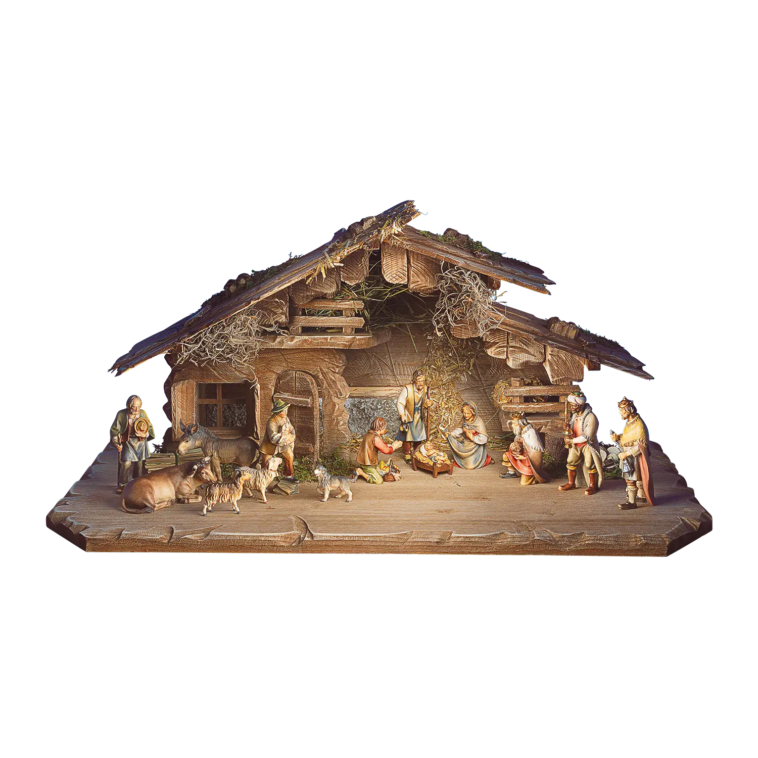 Holzschnitzkunst "Die Ulrich Hirten-Krippe", 15-teilig