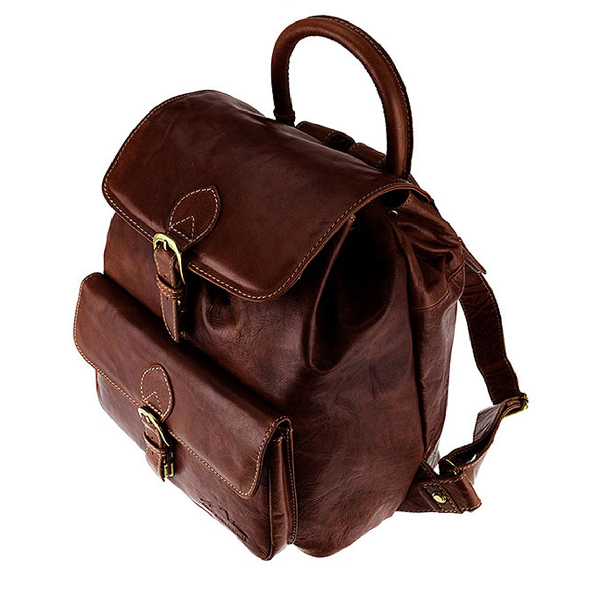 Leder-Rucksack JACOB'S WAY Farbe Brandy