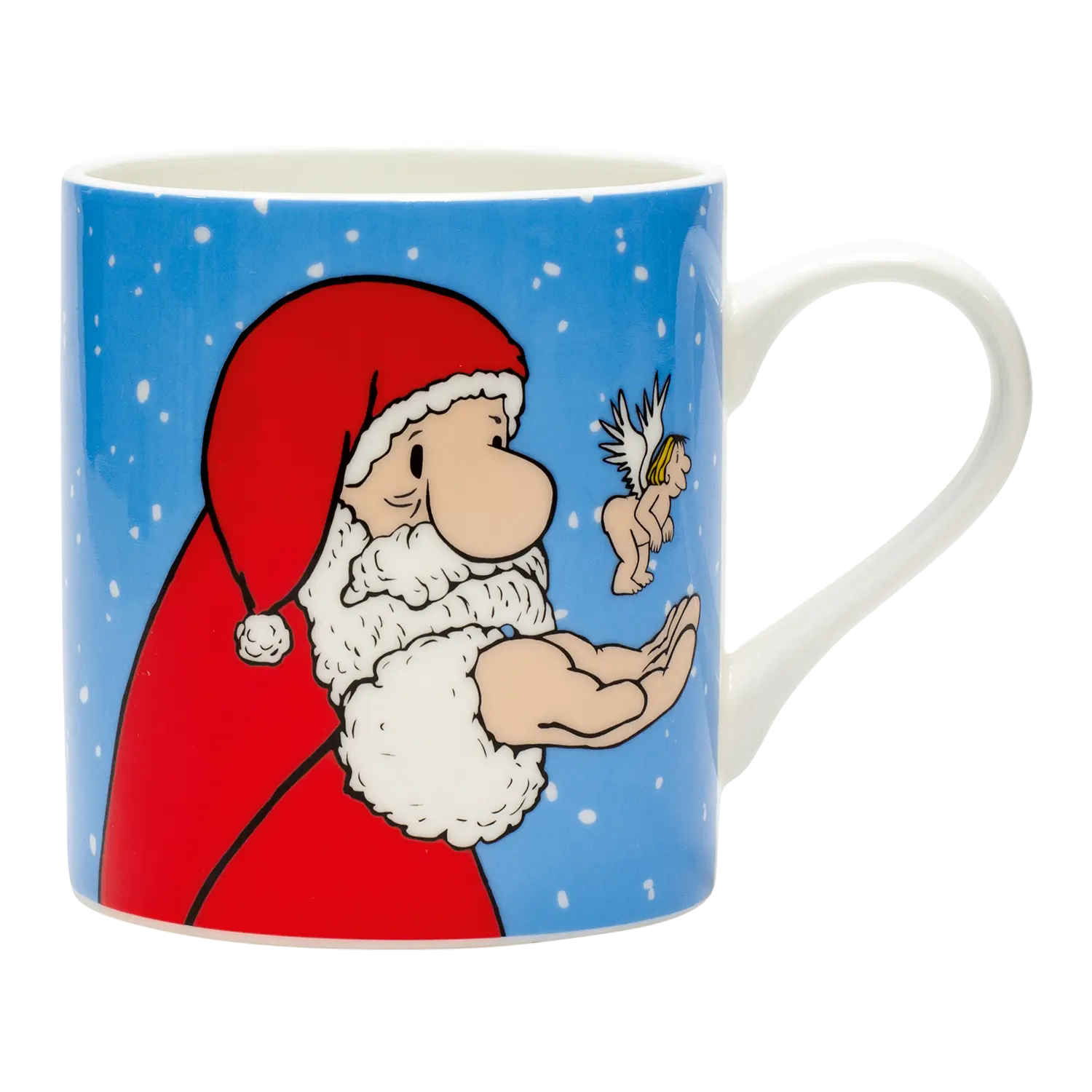 2 Becher "Weihnachtsmops und Weihnachtsmann" im Set