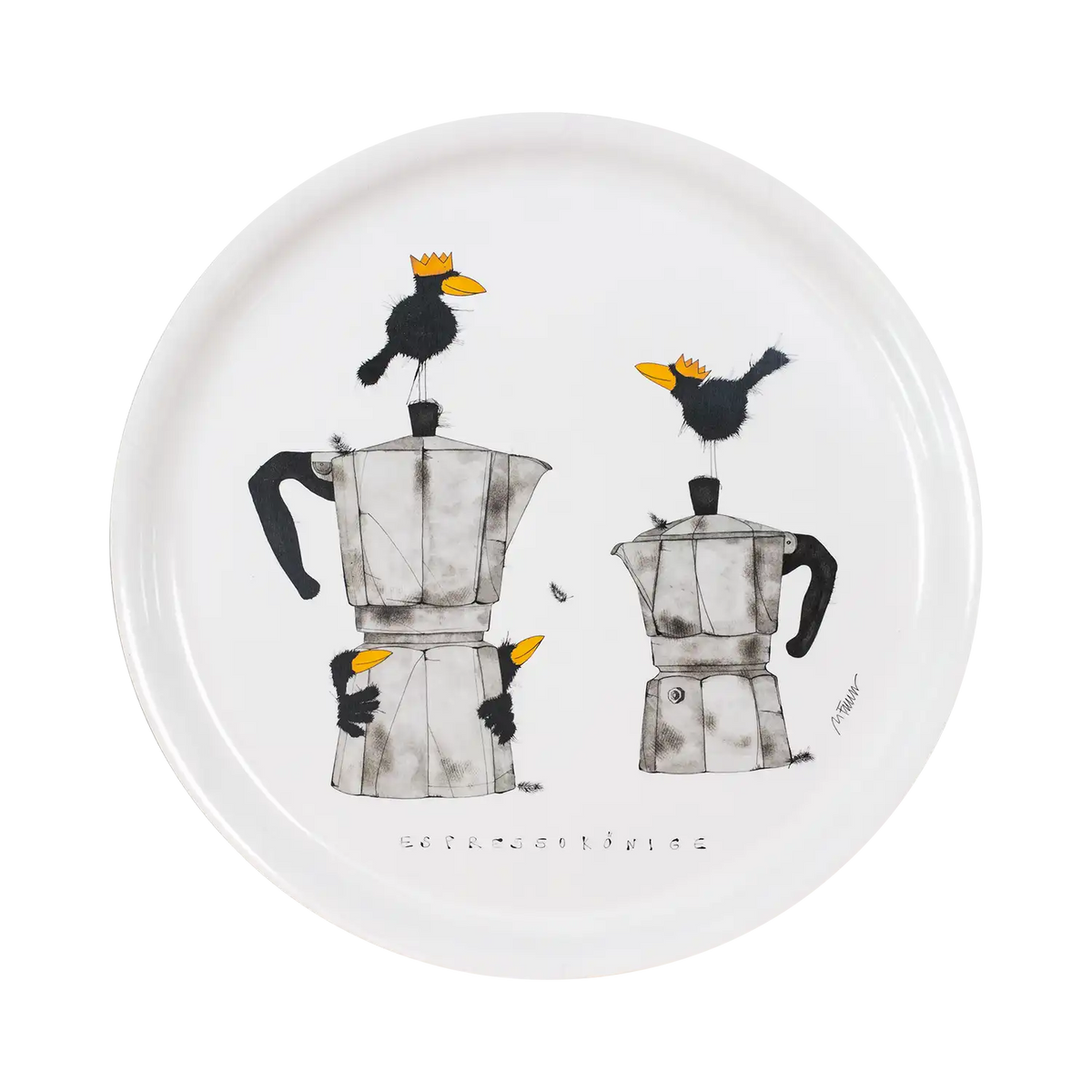 Holztablett "Espressokönige"