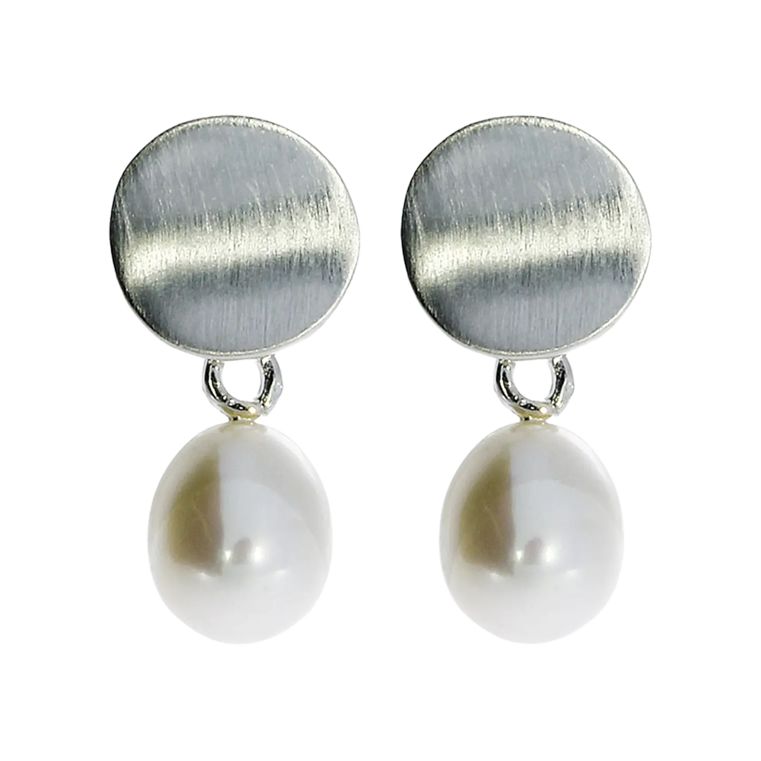 Ohrhänger Silber mit Süßwasserperlen-Tropfen
