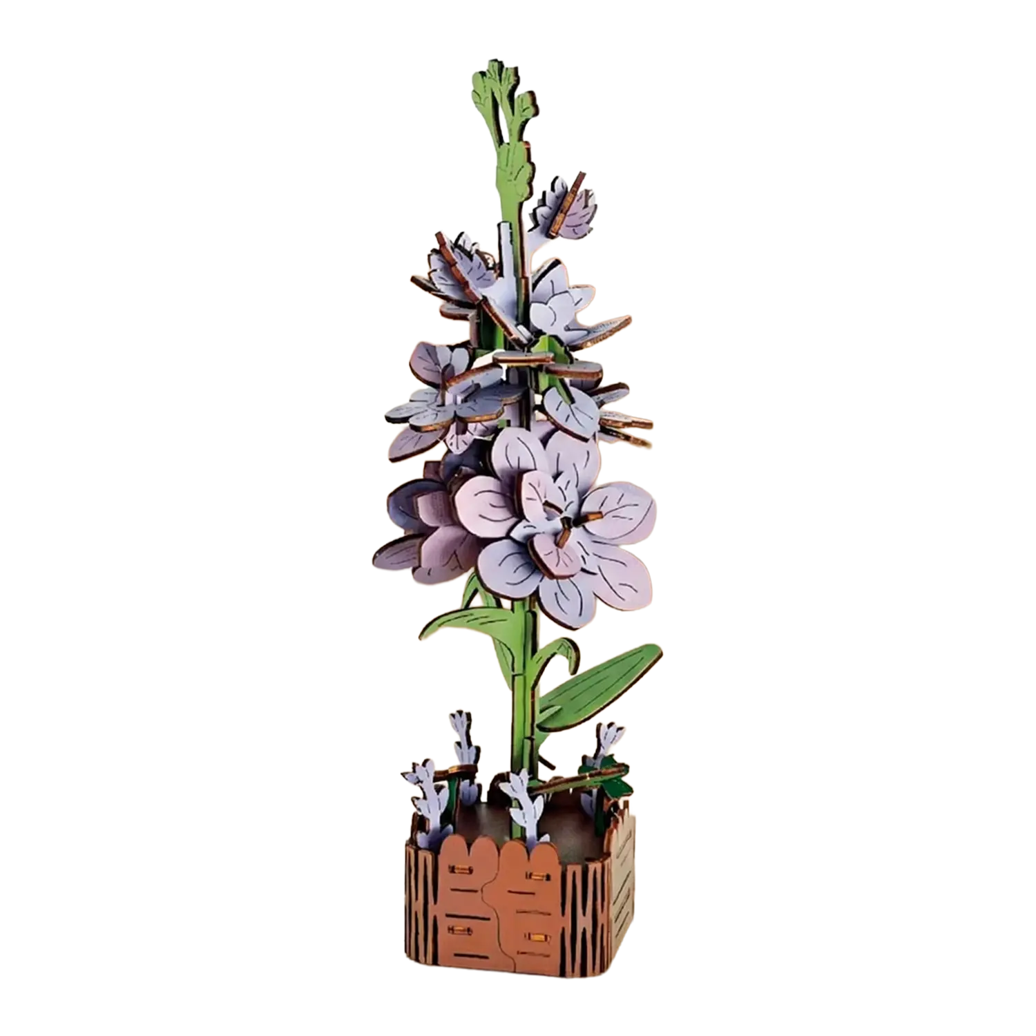 3D-Holzpuzzle 2er Set Veilchen & Hyazinthe