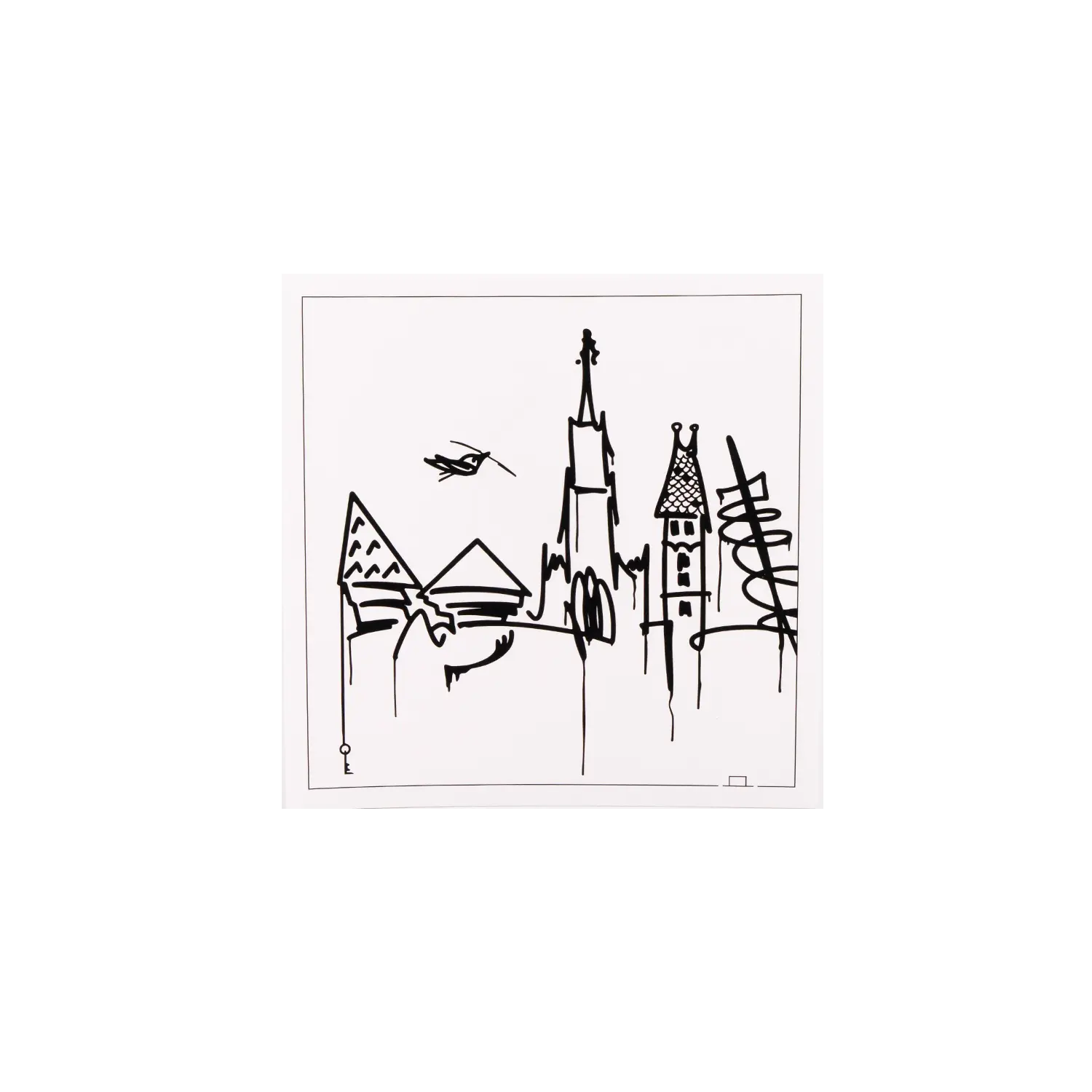 Kunstdruck Ulm Skyline