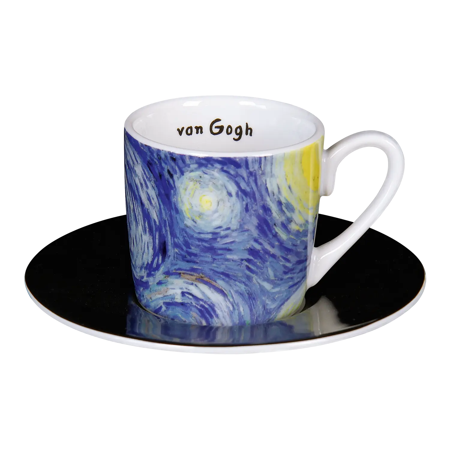4 Espressotassen mit Künstlermotiven im Set